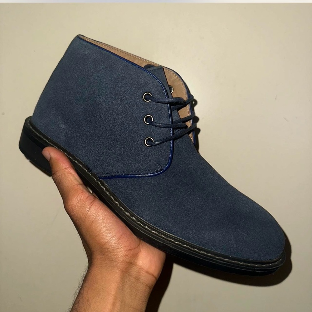 Men's Blue Suede Chukka Boots No Box